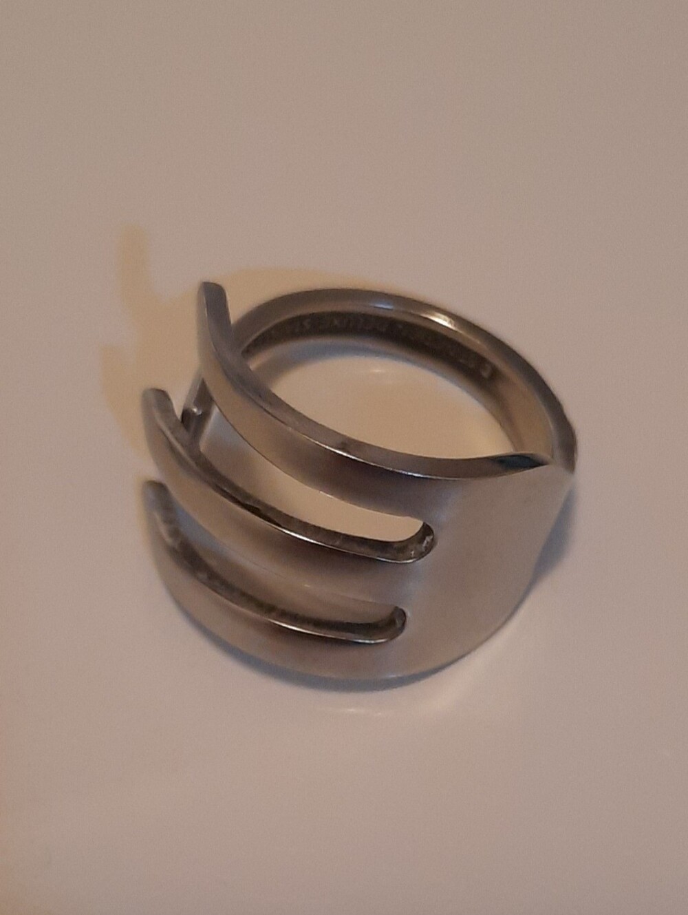 Stainless Steel Women's Statement Ring in Silver